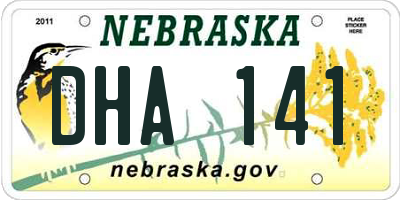 NE license plate DHA141