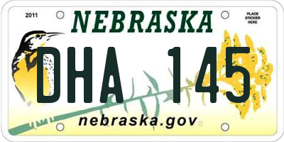 NE license plate DHA145