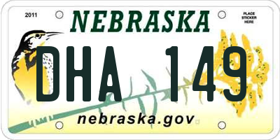 NE license plate DHA149
