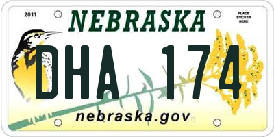 NE license plate DHA174