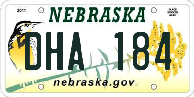 NE license plate DHA184