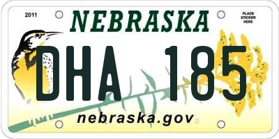 NE license plate DHA185