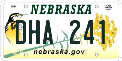NE license plate DHA241