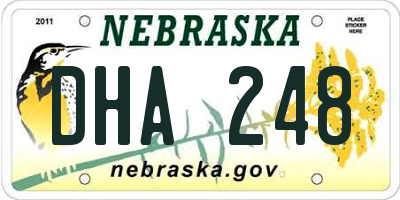 NE license plate DHA248