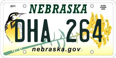 NE license plate DHA264