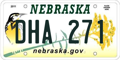 NE license plate DHA271