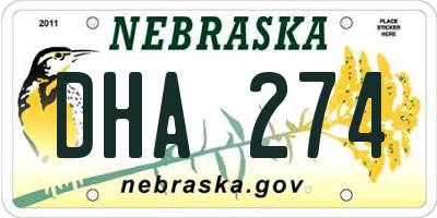 NE license plate DHA274