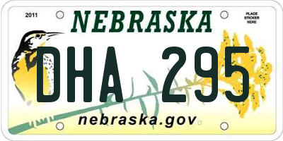 NE license plate DHA295