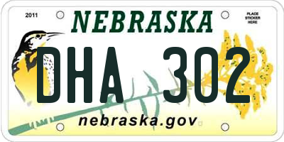 NE license plate DHA302