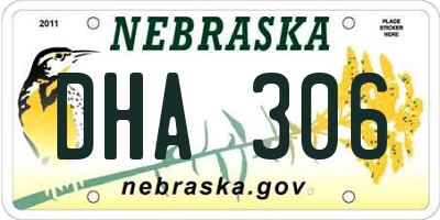 NE license plate DHA306
