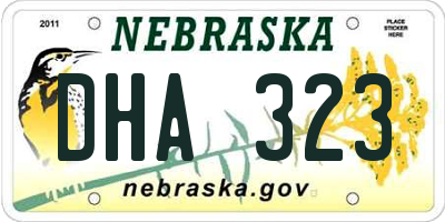NE license plate DHA323
