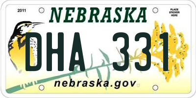 NE license plate DHA331