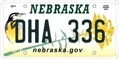 NE license plate DHA336