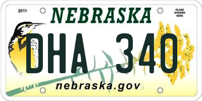 NE license plate DHA340