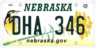 NE license plate DHA346