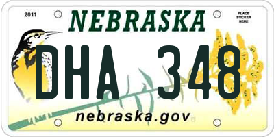 NE license plate DHA348