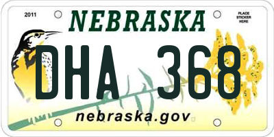 NE license plate DHA368