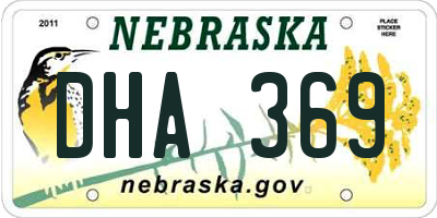 NE license plate DHA369