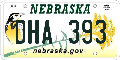 NE license plate DHA393