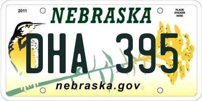 NE license plate DHA395
