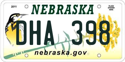 NE license plate DHA398