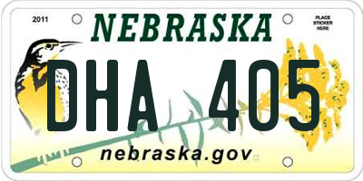 NE license plate DHA405