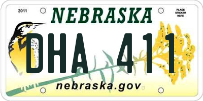 NE license plate DHA411