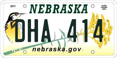 NE license plate DHA414