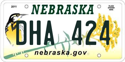 NE license plate DHA424