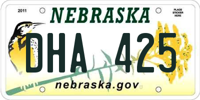 NE license plate DHA425