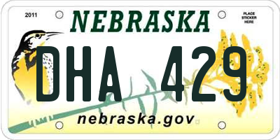 NE license plate DHA429