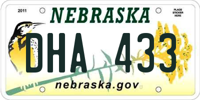 NE license plate DHA433