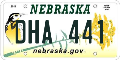 NE license plate DHA441