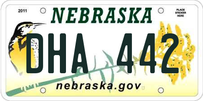 NE license plate DHA442