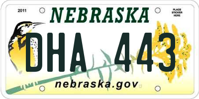 NE license plate DHA443