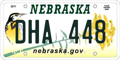 NE license plate DHA448