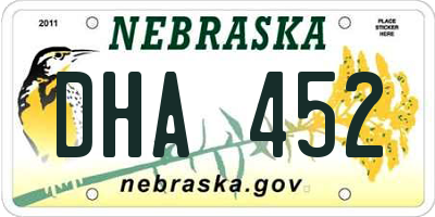 NE license plate DHA452
