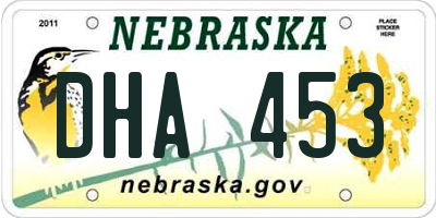 NE license plate DHA453