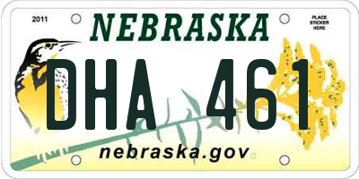 NE license plate DHA461