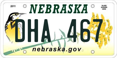 NE license plate DHA467