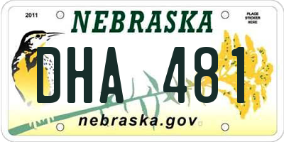 NE license plate DHA481