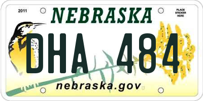 NE license plate DHA484