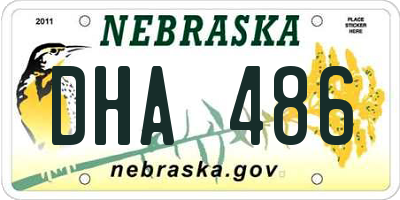 NE license plate DHA486