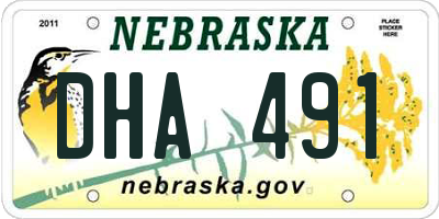NE license plate DHA491