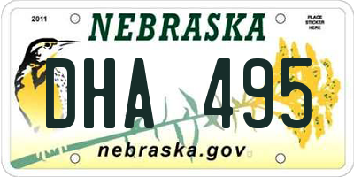 NE license plate DHA495