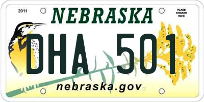 NE license plate DHA501