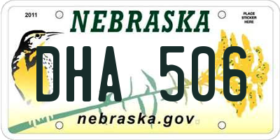NE license plate DHA506
