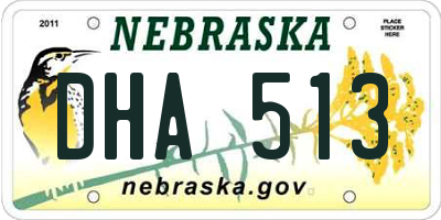 NE license plate DHA513