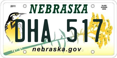 NE license plate DHA517