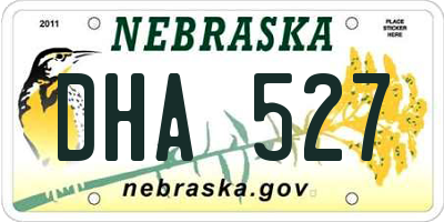 NE license plate DHA527